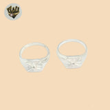 (2-5273) Anillo Brújula para Hombre en Plata de Ley 925.