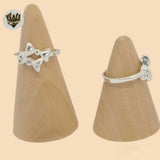 (2-5033) 925 Sterling Silver - Bow Band Ring