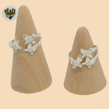 (2-5027) 925 Sterling Silver - Butterfly Band Ring