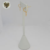 (1-2942-3) Gold Laminate - Cross Half Hoops - BGF