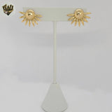 (1-1210-6) Laminado de oro - Aretes con forma de sol - BGF