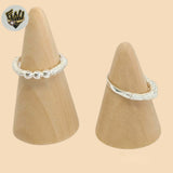 (2-5023) Plata de Ley 925 - Anillo Bolas Corte Diamante