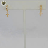 (1-2942-3) Gold Laminate - Cross Half Hoops - BGF