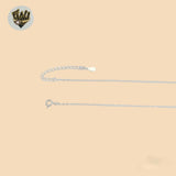 (2-66029-2) 925 Sterling Silver - 1mm Rolo Link Cross Necklace.
