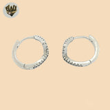 (2-4142-1) 925 Sterling Silver -Zircon Huggies.