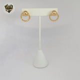 (1-1212-6) Gold Laminate - Box Link Earrings - BGF