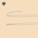 (2-66018) 925 Sterling Silver - 1mm Layering Eye Necklace - 14"