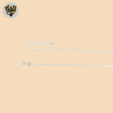 (2-66015) 925 Sterling Silver - 1.5mm Link Sun Necklace.