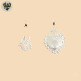 (2-1093) 925 Sterling Silver - Carved Pendants.