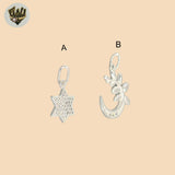 (2-1547) 925 Sterling Silver - Zircon Pendants.
