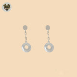 (2-3232-1) 925 Sterling Silver - Mother of Pearl Dangle Earrings.
