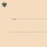 (2-66121-6) 925 Sterling Silver - 1mm Link Hamsa Hand Necklace - 18"