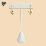 (2-3286) 925 Sterling Silver -  Two Tones Dangle Earrings.