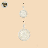 (2-1083) 925 Sterling Silver - Saint Benedict Pendants.