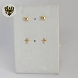 (1-1132-2) Gold Laminate - Stud Earrings - BGF