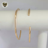 (1-4082-1) Gold Laminate - 3mm Geometric Open Bangle - BGF