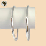 (2-0620) 925 Sterling Silver - 4mm Round Plain Bangle.
