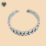 (2-0660) 925 Sterling Silver - 17.5mm Open Bangle - 2.5"