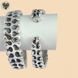 (2-0660) 925 Sterling Silver - 17.5mm Open Bangle - 2.5"
