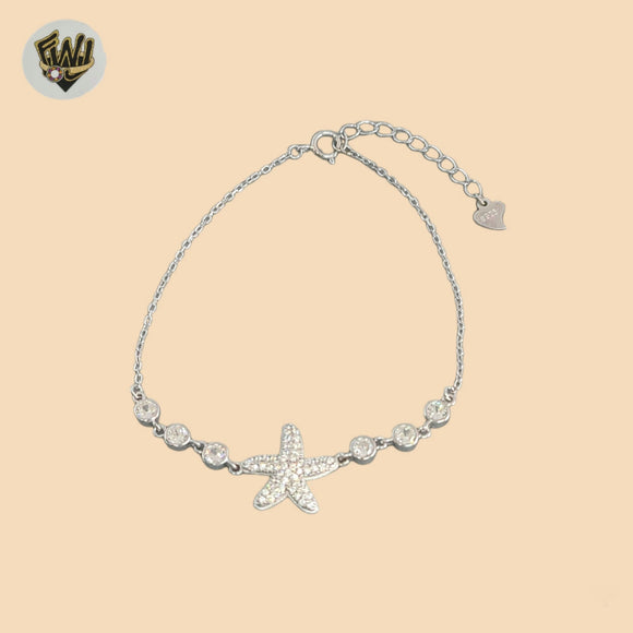 (2-0434) 925 Sterling Silver - Starfish Bracelet.