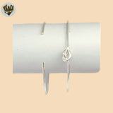 (2-0672) 925 Sterling Silver - 2mm Knot Bangle - 2.5"