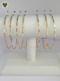 (1-4017-1) Gold Laminate - 2mm Three Tone Bangles - Dozen - BGO