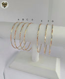 (1-4017-1) Gold Laminate - 2mm Three Tone Bangles - Dozen - BGO