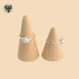 (2-5025-1) Anillo de plata de ley 925 con flor