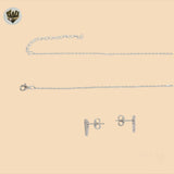 (2-6367-1) 925 Sterling Silver - 1mm Link Heart Set - 16"