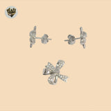 (2-6412) Plata de Ley 925 - Conjunto Lazo con Circonitas.