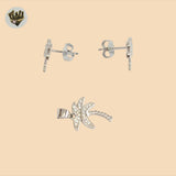 (2-6308) 925 Sterling Silver -  Palm Tree Set.