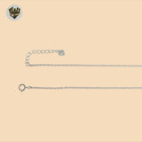 (2-66012) 925 Sterling Silver - 1.5mm Link Zircon Necklace - 16.5"