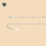 (2-66053) 925 Sterling Silver - 1.5mm Link Star Necklace.