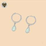 (2-4315) 925 Sterling Silver - Drop Charms Huggies.