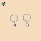 (2-4183) Plata de ley 925 - Charms de circonitas Huggies. 
