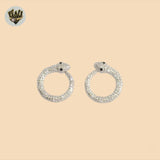 (2-3108-1) 925 Sterling Silver - Snake Stud Earrings.