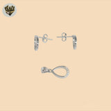 (2-6379) 925 Sterling Silver - Teardrop Set.