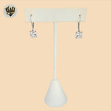 (2-3277) 925 Sterling Silver - Zircon Dangling Earrings.