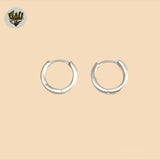 (2-4234) 925 Sterling Silver - White Huggies.