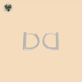 (2-4155) 925 Sterling Silver - Zircon Huggies.