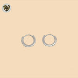(2-4276) 925 Sterling Silver - Zircon Huggies.