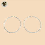 (2-4052) Plata de Ley 925 - Aros Corte Diamante. 