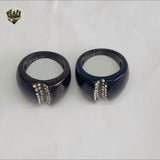 (4-0060-2) Stainless Steel - Zircon Ring.