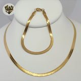 (4-7081) Stainless Steel - 4mm Herringbone Set .