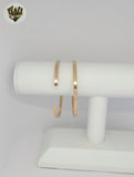 (1-4081) Laminado de oro - Brazaletes abiertos de 7 mm - BGF