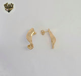 (1-1212) Gold Laminate -  Plain Twisted Earrings - BGF