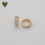 (1-3085) Gold Laminate - Rose Gold Multi Zircon Ring - BGO
