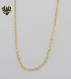 (1-1839) Gold Laminate Chains - 2.5mm Round Paper Clip Link - BGF