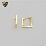 (1-2528-2) Gold Laminate- Square Hoops - BGO