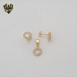 (1-6463) Gold Laminate - Zircon Round Set - BGF